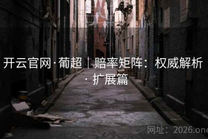 开云官网·葡超｜赔率矩阵：权威解析 · 扩展篇